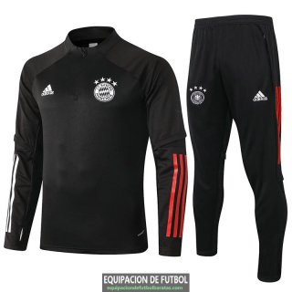 Bayern Munich Sudadera De Entrenamiento Blcak + Pantalon 2020-2021