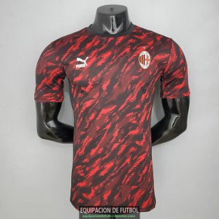 Camiseta Authentic AC Milan Tracksuit Red Black 2021/2022
