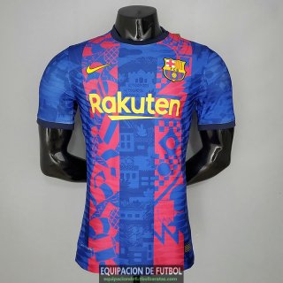 Camiseta Authentic Barcelona Training Red Blue 2021/2022