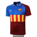 Camiseta Barcelona Polo Blue Red 2020-2021