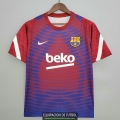 Camiseta Barcelona Training Blue Red IV 2021/2022