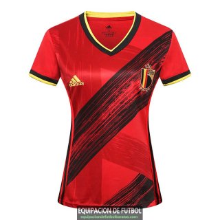 Camiseta Belgica Camiseta Mujer Primera Equipacion Euro 2020