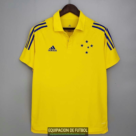 Camiseta Cruzeiro Polo Yellow 2021/2022