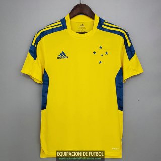 Camiseta Cruzeiro Training Yellow Blue 2021/2022