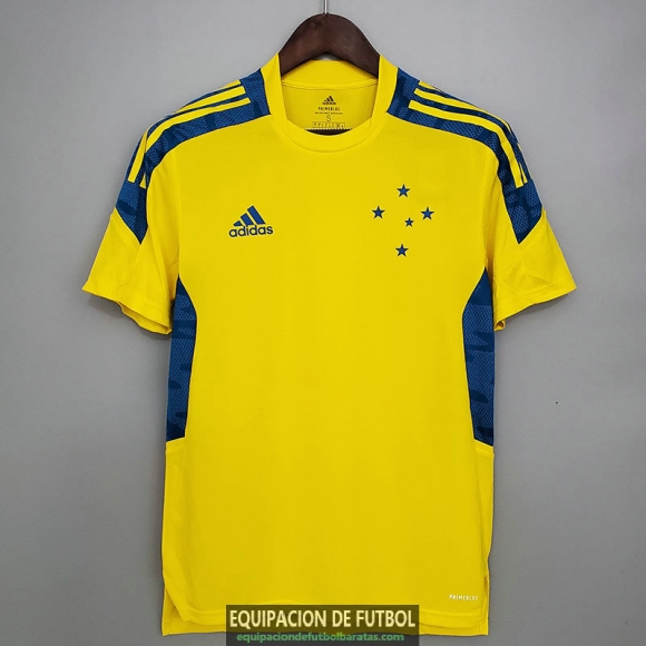 Camiseta Cruzeiro Training Yellow Blue 2021/2022