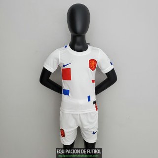 Camiseta Holanda Ninos Segunda Equipacion 2022/2023