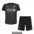 Camiseta Liverpool Ninos Portero Black 2020-2021