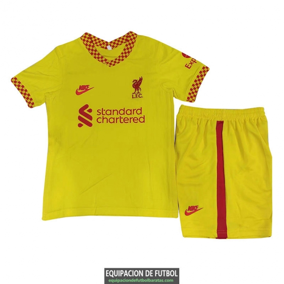 Camiseta Liverpool Ninos Tercera Equipacion 2021/2022