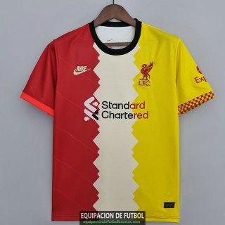 Camiseta Liverpool Training Suit Red Yellow I 2022/2023