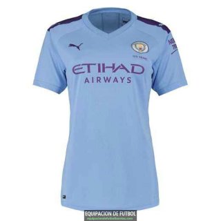 Camiseta Manchester City Camiseta Mujer Primera Equipacion 2019-2020