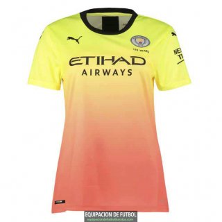 Camiseta Manchester City Camiseta Mujer Tercera Equipacion 2019-2020