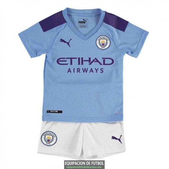 Camiseta Manchester City Ninos Primera Equipacion 2019-2020