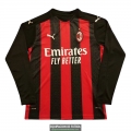 Camiseta Manga Larga AC Milan Primera Equipacion 2020-2021