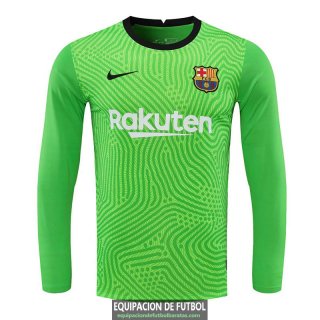 Camiseta Manga Larga Barcelona Portero Green 2020/2021