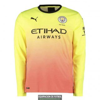 Camiseta Manga Larga Manchester City Tercera Equipacion 2019-2020