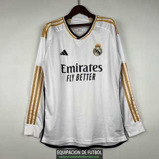 Camiseta Manga Larga Real Madrid Primera Equipacion 2023/2024