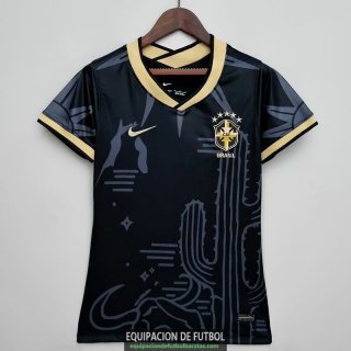 Camiseta Mujer Brasil Black II 2022/2023