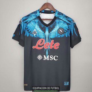 Camiseta Napoli Kappa x Marcelo Burlon Black 2021/2022
