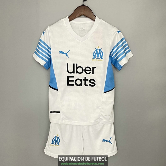 Camiseta Olympique Marseille Ninos Primera Equipacion 2021/2022