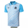 Camiseta Olympique Marseille Polo Blue White 2020-2021