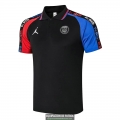 Camiseta PSG x JORDAN Polo Black Blue Red 2020-2021