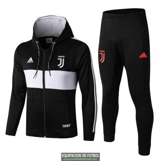 Juventus Chaqueta Capucha Black + Pantalon 2019-2020