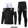 Juventus Chaqueta Capucha Black + Pantalon 2020-2021