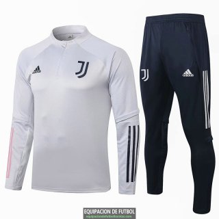 Juventus Sudadera De Entrenamiento Light Grey + Pantalon 2020-2021