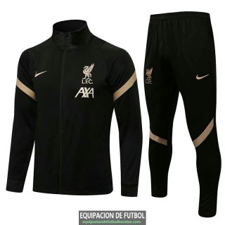 Liverpool Chaqueta Black + Pantalon Black 2021/2022