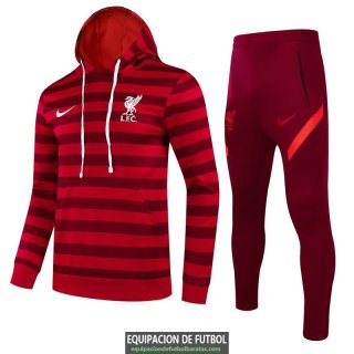 Liverpool Sudadera Capucha Red II + Pantalon Red 2021/2022