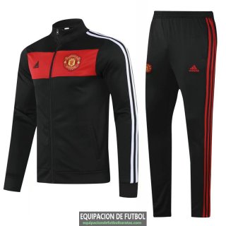 Manchester United Chaqueta Black Red + Pantalon 2020/2021