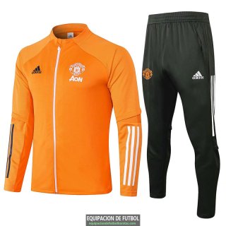 Manchester United Chaqueta Orange + Pantalon 2020-2021