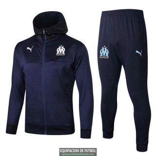 Olympique Marseille Chaqueta Capucha Navy Blue + Pantalon 2019-2020