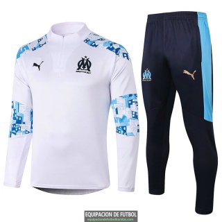 Olympique Marseille Sudadera De Entrenamiento White + Pantalon 2020-2021