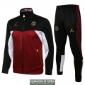 PSG x Jordan Chaqueta Red White Black + Pantalon Black 2021/2022