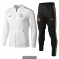Real Madrid Chaqueta Gold White + Pantalon 2019-2020