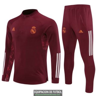 Real Madrid Sudadera De Entrenamiento Red + Pantalon 2020/2021