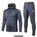 Tottenham Hotspur Chaqueta Capucha Grey + Pantalon 2019-2020